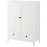 Wäscheschrank aus Massivholz Landliv , weiß , Maße (cm): B: 106 H: 140 T: 45.0