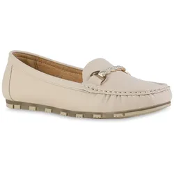 Damen Mokassins in Beige