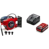 Einhell Akku-Schlauchtrommel GE-HR 18/30 Li Power X-Change (automatische Schlauchaufwicklung, bis zu 180° schwenkbar, 30 m Gartenschlauch & -spritze, inkl. 3,0 Ah PLUS Akku & Ladegerät)