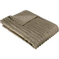 Erwin Müller Fleece, Microfaser Wohndecke Aosta in taupe |