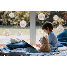 KOMAR Fensterbild Fenstersticker - Winnie the Pooh Wonderful - Größe 30 x 30 cm, 31 x 30 cm, 2 Bogen bunt