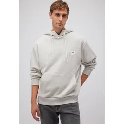 Kapuzenpullover MAVI "HALF ZIP HOODIE", Herren, Gr. M, karip melange, Stoff, 65% Baumwolle, 35% Polyester, meliert, casual, normal, Langarm, Pullover, Hoodie mit Logo und Reißverschluss