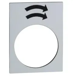 Schneider Electric ZB2BY4920 Bezeichnungsschild, 30x40mm, weiß, Drehwerk rechts, schnell - 10 Stück