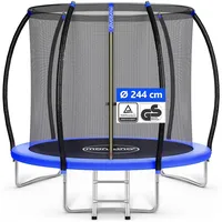 monzana Trampolin 244 x 305 cm inkl. Sicherheitsnetz und Leiter Schwarz