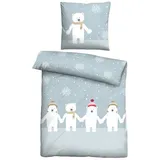 biberna Baby Bettwäsche EISBÄR + B/L ca. 100,00x135,00