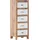 GUTMANN FACTORY Kommode GUTMANN FACTORY "Vienna", beige (natur, weiß), B:46cm H:120cm T:43cm, Massivholz, Sideboards, mit 5 Schubladen, Breite 46 cm