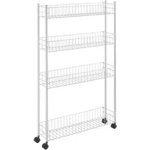 Metaltex Fino Allzweckwagen, 4 Etagen, Metall, Weiß,