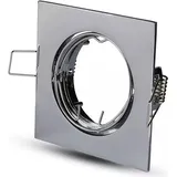 Energmix Einbaurahmen Eckig Chrom - Eckig, Flach, Aluminium, Metalclip Befestigung