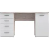 Forte Schreibtisch Net 106 Sandeiche / Weiß