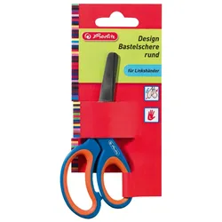 herlitz Bastelschere Design 13cm rund farbig sortiert Linkshänder