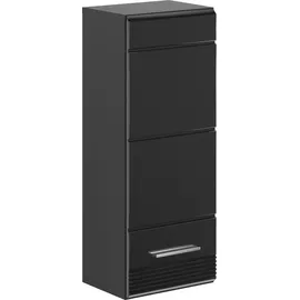 Home Affaire Hängeschrank Malmö, Breite 30 cm, 1 Tür (Türanschlag wechselbar), 2 Einlegeböden in verschiedenen Farben erhältlich, Badmöbel, Badschrank, Schrank, Bad schwarz
