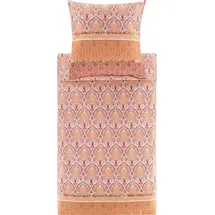 BASSETTI Nairobi Bettwäsche + 1 Kissenhülle aus 100% Baumwollsatin in der Farbe ROT R1, Maße: 135x200 + 1 K 80x80 cm - 9332102