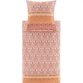 BASSETTI Nairobi Bettwäsche + 1 Kissenhülle aus 100% Baumwollsatin in der Farbe ROT R1, Maße: 135x200 + 1 K 80x80 cm - 9332102