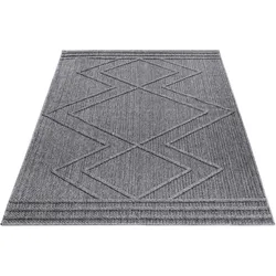 Outdoorteppich AYYILDIZ TEPPICHE "PATARA 4954", grau, B:200cm H:8mm L:290cm, Polypropylen, Teppiche, Pflegeleicht / Strapazierfähig / In- und Outdoor geeignet