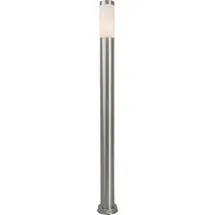 QAZQA Außenleuchte Stahl 110 cm inkl. E27 LED-Lampe silber