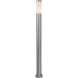 QAZQA Außenleuchte Stahl 110 cm inkl. E27 LED-Lampe silber