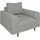 s-style möbel Sessel Zara Cord 72 x 71 x 70 cm Grau mit Kissen