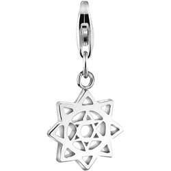 Nenalina Anhänger Herzchakra Symbol Yoga 925 Silber Charms & Kettenanhänger   Damen 