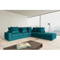 99rooms Gordon Ecksofa Rechts Velours Türkis