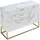 [en.casa] Sideboard Lavangen 75 x 100 x 35 cm Marmoroptik / Weiß
