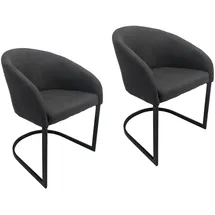 Hti-Living Esszimmerstuhl Vemal 2er-Set Schwarz