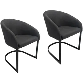 Hti-Living Esszimmerstuhl Vemal 2er-Set Schwarz
