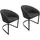 Hti-Living Esszimmerstuhl Vemal 2er-Set Schwarz
