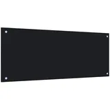 vidaXL Küchenrückwand Schwarz 100x40 cm Hartglas