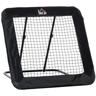 Homcom Fußballtor klappbar Rebounder Rückprallwand 5-stufig verstellbar für Mehrsportarten 128x118x108-120cm Aosom.de