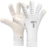T1TAN White Beast 3.0 Torwarthandschuhe für Erwachsene, Unisex - Hybrid Flat Cut und 4mm Gecko Grip - Gr. 7