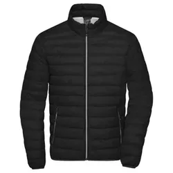 Herren Daunenjacke JN1140, schwarz/silber, Größe 3XL - schwarz - 3XL
