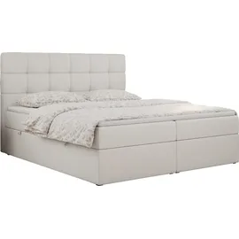 MKS Meble Boxspringbett 200 x 200 cm H3 Weiß