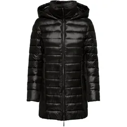 Steppmantel ONLY "ONLNEWSOPHIE MIX PUFFER CC OTW", Damen, Gr. S (36), schwarz, Steppware, Obermaterial: 100% Nylon, unifarben, modisch, Langarm, Mäntel