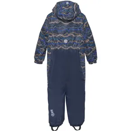 Color Kids Schneeoverall 741089 Schneeanzug mit Kapuze und Fußschlafen in blau | Gr.: 122