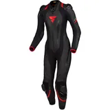 SHIMA Miura RS Damen 1-Teiler Motorrad Lederkombi, (Schwarz/Rot, 40)