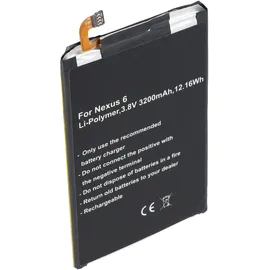 AccuCell Akku passend für Google Nexus 6 Akku EZ30, SNN5953A, Motorola Shamu, XT1100, XT1103, XT1115