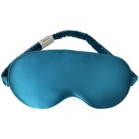 YUNCHI 100% Schlafmaske Seide Frauen Damen Herren Bequem Bio Satin Schlafbrille Silk Sleeping Eye Mask Augenmaske 19 Momme Reine Maulbeerseide Stoff Augenbinde Zum Schlafen (Pfauen Blau)