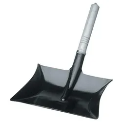 Kehrschaufel m.Holzgr.Kappe/Ring Bl.L220xB230mm Metall schwarz lack.
