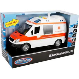 SPEEDZONE Vedes Spielzeug-Auto Speedzone Krankenwagen mit Licht & Sound ab 18 Monaten