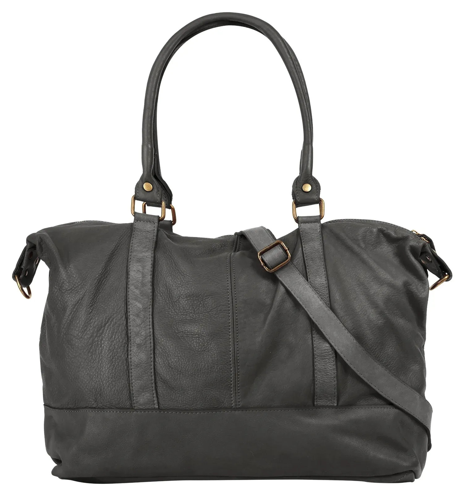 Samantha Look Reisetasche, echt Leder, Made in Italy Samantha Look grau B/H/T: 42 cm x 30 cm x 15 cm   onesize