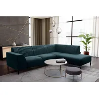 99rooms Aurelia Ecksofa Strukturstoff INARI Türkis Rechts