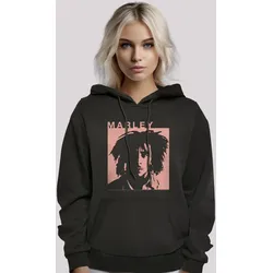 Kapuzenpullover F4NT4STIC "Bob Marley Reggae Music by Rock Off", Damen, Gr. 3XL, schwarz, Obermaterial: 65% Baumwolle, 35% Polyester, casual, relaxed fit, Langarm, Pullover, Premium Qualität, Musik