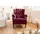 Massivmoebel24 Ohrensessel Chesterfield Leder 88 x 105 x 81 cm Rot