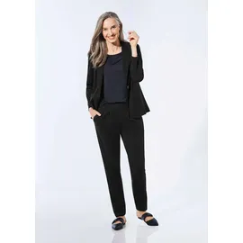 GOLDNER Damenblazer mit Reverskragen und Paspeltaschen in schwarz | Gr.: 52