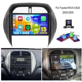 ESSGOO Android 15 für TOYOTA RAV4 2003-2005 2+64G Autoradio CarPlay GPS Navi Autoradio (RDS, 4+64GB(optional), FM, AM, DAB+ (optional), Apple Carplay Android Auto GPS Navi WIFI BT EQ) schwarz