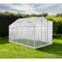Westmann Aluminium Gewächshaus Flora 610 | Silber | 312x192x201