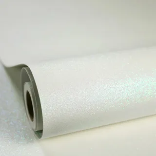 ReWallpaper Tapete Selbstklebend Weiß Glitzer Folie für Möbel Weiß Glitzer Bunt Pailletten Kindertapete Mädchen Klebefolie Wand 40CM×3M Glitzereffekt Tapeten Schlafzimmer Romantik Abnehmbar