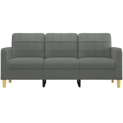 vidaXL 3-Sitzer-Sofa Dunkelgrau 180 cm Stoff