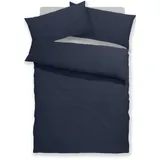 LeGer Home by Lena Gercke Bettwäsche "Anisa in Gr. 135x200, 155x220 cm oder 200x200", blau (marine), B/L: 135cm x 200cm, 1 Stk., 1 Stk., Renforcé, B/L: 40cm x 80cm, 2 Stk.