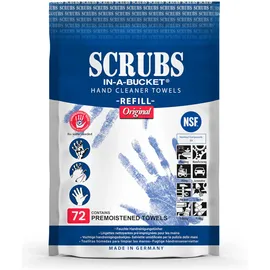 Scrubs Refill - Nachfüllpack mit 72 Tüchern - Reinigungstücher mit NSF-Freigabe